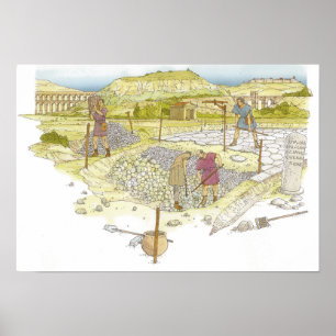 Póster Camino romano. Detalle