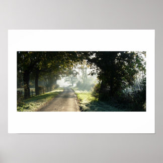 Póster Camino rural en Cheshire