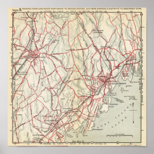Póster Caminos de la bicicleta en Nueva York y
