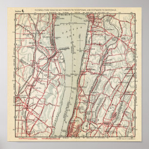 Póster Caminos de la bicicleta en Nueva York y