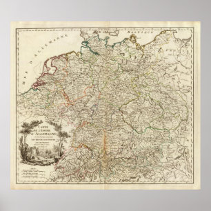 Póster Caminos postales europeos