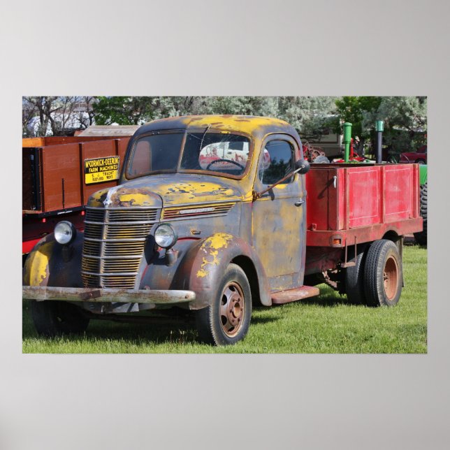 Póster Camión agrícola de antaño (Frente)