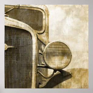 Póster Camión agrícola de campo rústico primitivo