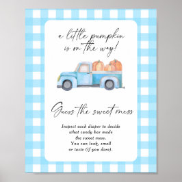 Póster Camión azul de calabaza - adivina el dulce desastr
