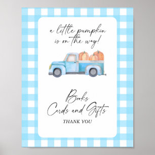Póster Camión azul de calabaza - LIBROS TARJETAS Y REGALO