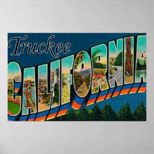 Póster Camión, California - Escenas de letras grandes