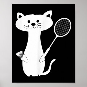 Póster Camión De Badminton Para Gatos Para Hombres Mujere