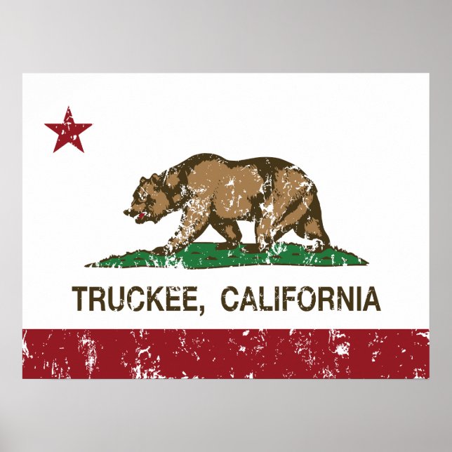 Póster Camión de bandera de la República de California (Frente)