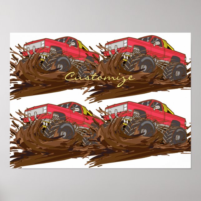 Póster Camión de barro de 4 ruedas Thunder_Cove (Frente)