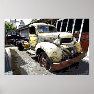 PÓSTER CAMIÓN DE BASURA DE LA ERA DE LA GUERRA DE 1946