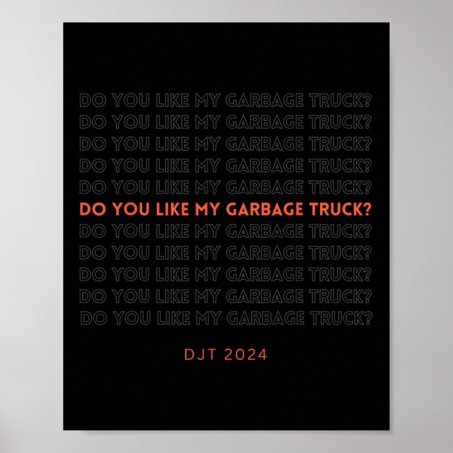 Póster Camión de basura de Trump (Frente)
