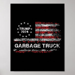 Póster Camión de basura - Trump apoya la basura de Trump 