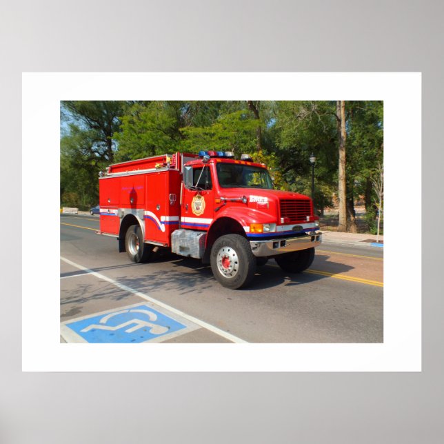 Póster Camión de bomberos en Manitou Springs (Frente)