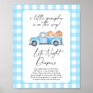 Póster Camión de calabaza caída Juicio por pañales noctur