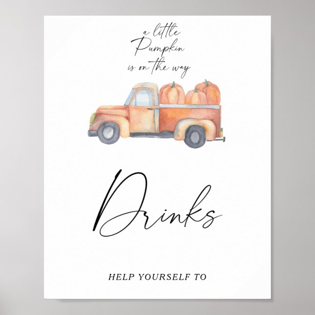 Póster Camión de calabaza - Poster de bebidas (Frente)