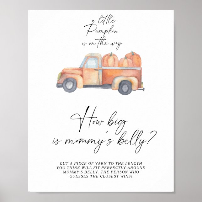 Póster Camión de calabaza - qué tan grande es el juego de (Frente)