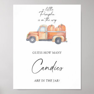 Póster Camión de calabazas - adivina cuántos dulces carte
