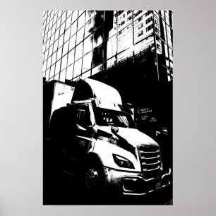 Póster Camión de carga Posterizado en Montreal Canadá