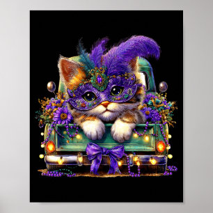 Póster Camión de Carnaval de Gatos Nola Lindos Niños Niña