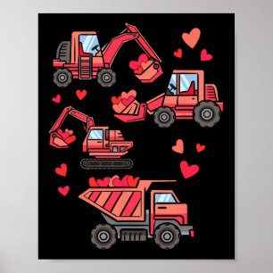 Póster Camión de Construcción Te Encuentro Divertido Niño