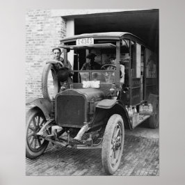 Póster Camión de Lácteos, 1921. Foto Antigua