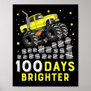 Póster Camión De Monstruo De 100 Días Más Brillante 100 D