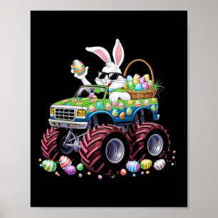 Póster Camión de Monstruo de Pascua Feliz Conejo Ama a lo