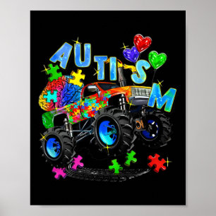 Póster Camión de monstruo rompe con aburrido autismo infa