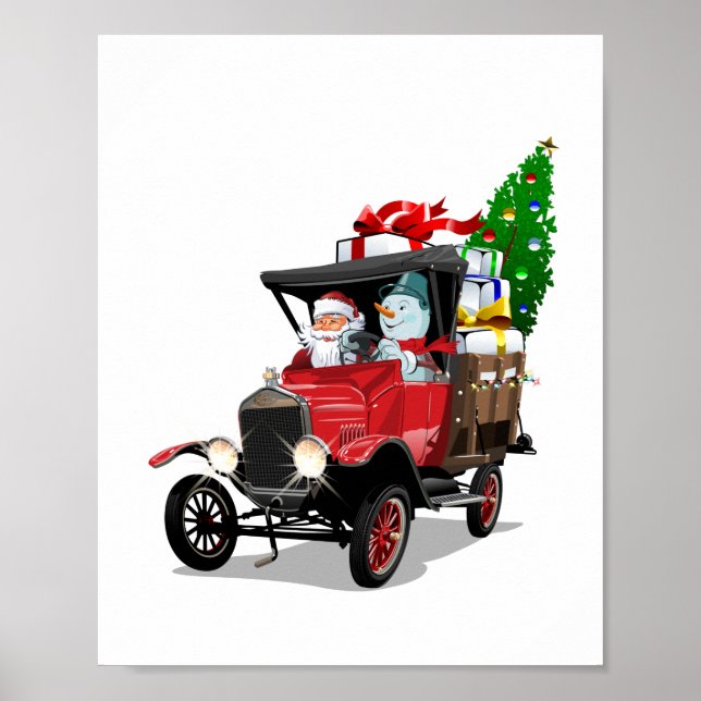Póster Camión de Navidades personalizados (Frente)
