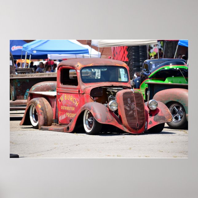 Póster Camión de recogida Rat Rod (Frente)