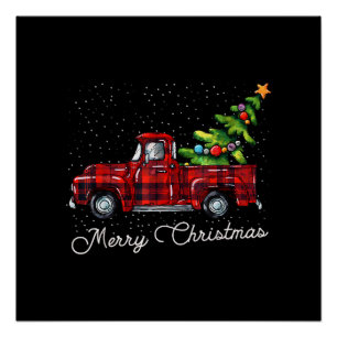 Póster Camión de recolección de espúfalo rojo con jarra d