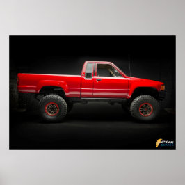 Póster Camión de recolección Toyota 4x4 1985