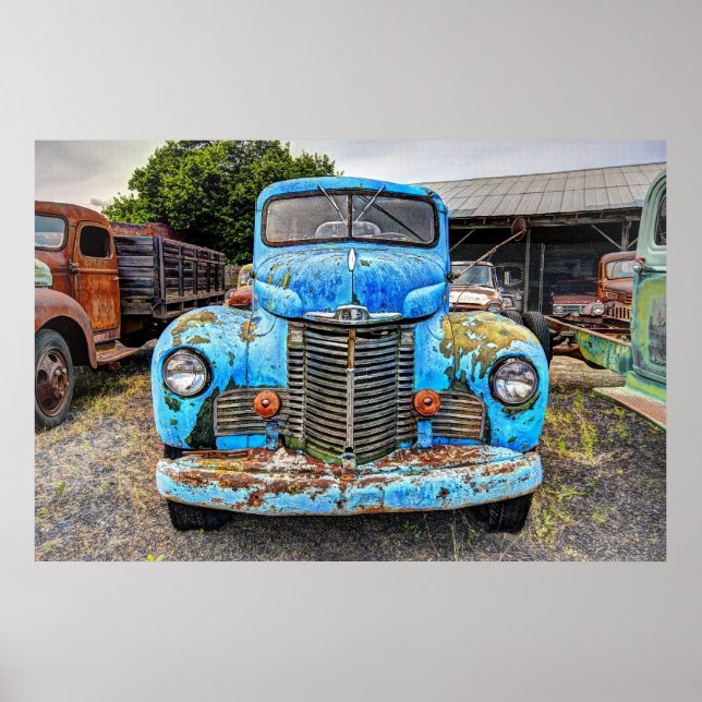 PÓSTER CAMIÓN INTERNACIONAL DE COSECHAS 1946 (Frente)