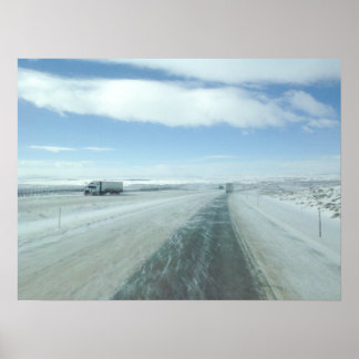 Póster Camión Interstate 80 Wyoming Estados Unidos