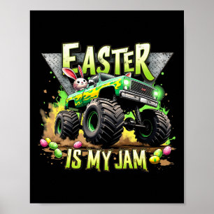 Póster Camión Monstruo Divertido Retro Pascua Es Mi Jam T