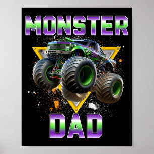 Póster Camión monstruo papá camión monstruo mi camión fav