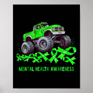 Póster Camión Monstruo Pasa Por Cinta Conciencia Salud Me