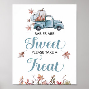 Póster Camión otoñal Los bebés son dulces, por favor, tom