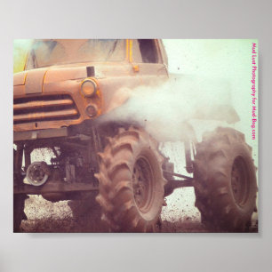 Póster Camión que empantana 4x4 del fango