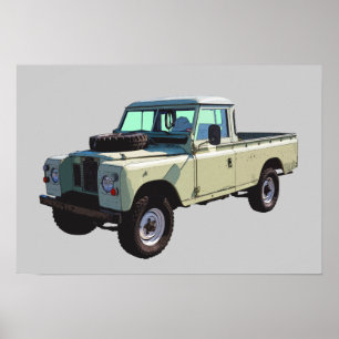 Póster Camión recolector de Land Rover 1971