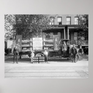 Póster Camión soda de entrega de pop a principios de los