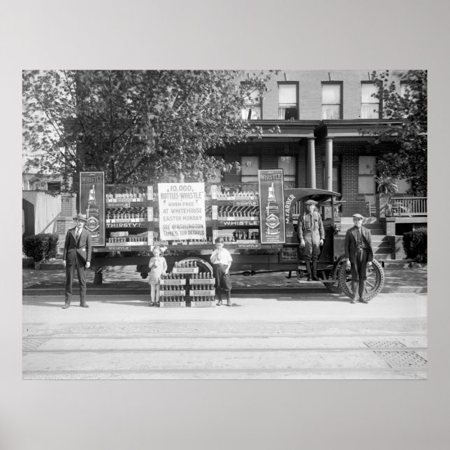 Póster Camión soda de entrega de pop a principios de los  (Frente)