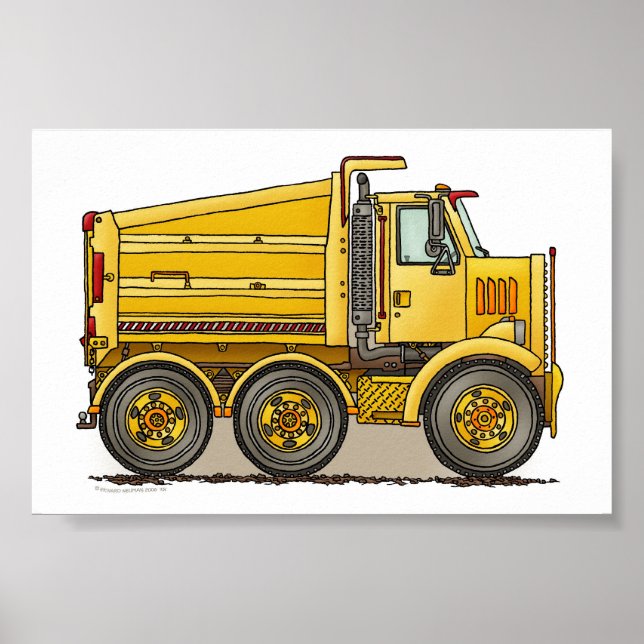 Póster Camión volcado de la autopista (Frente)