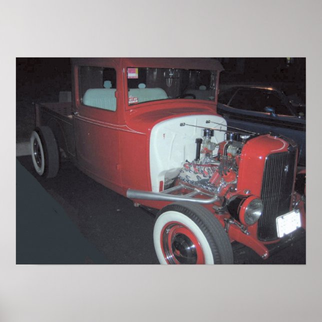 Póster Camión y motor clásicos (Frente)