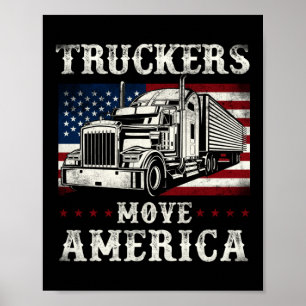 Póster Camionero camionero Tuckers mueve Estados Unidos
