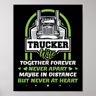 Póster Camionero-esposa junta para camionero camionero