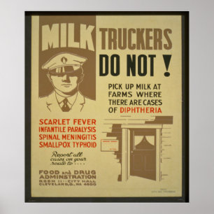 Póster Camioneros de la leche