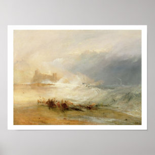 Póster Camiones de auxilio - costa de Northumberland, con