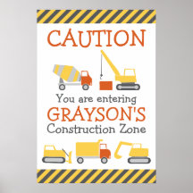 Camiones de construcción Poster de bienvenida de f