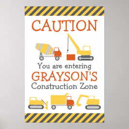 Póster Camiones de construcción Poster de bienvenida de f